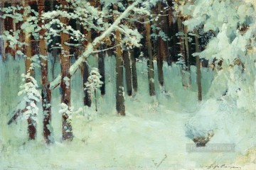 雪 Painting - 冬の森 アイザック レヴィタン 雪の風景